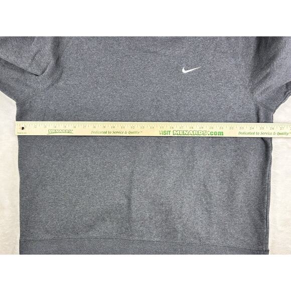 Nike Sweatshirt Mens XXL Grey Pullover Crewneck Sportswear Swoosh Logo Fleece - Picture 4 of 8